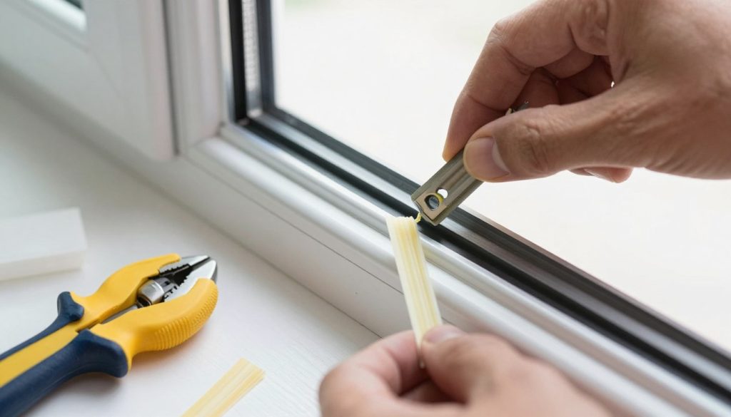 Checking and replacing weather seals on aluminium windows